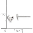 thumbnail image 4 of Sterling Silver Heart With Cz Post Earrings (5 X 5) Made In India qe8621, 4 of 5