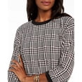 thumbnail image 3 of Tommy Hilfiger Women's Houndstooth Top Charcoal Size Medium, 3 of 3