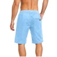 thumbnail image 6 of Men's Swim Trunks Quick Dry Board Shorts Lightweight Elastic Waist with Striped Band Drawstring Mesh Lining and Side Pockets for Beach Vacation Surfing Swimming Water Sports, 6 of 8