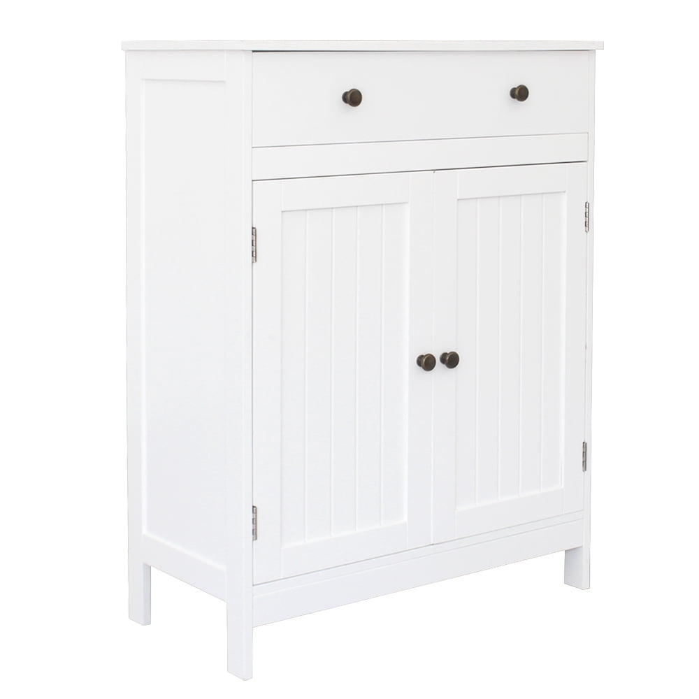 Freestand Cabinet with 2 Doors & 1 Drawer, White
