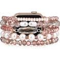 thumbnail image 6 of V-MORO Beaded Compatible for Apple Watch Band 42mm/44mm/45mm Women Stretch Watch Strap, 6 of 7