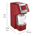 thumbnail image 3 of Cafetera Individual Hamilton Beach FlexBrew Compatible con Cápsulas y Café Molido de 10 oz y 14 oz Roja, 3 of 8