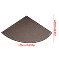 thumbnail image 2 of Large L Shaped Kitchen Rug,Sector Textured Corner Mat,Absorbent Quarter Round Rug for Sink Bathroom Washable Floor Cover,39 Inch,Brown, 2 of 7