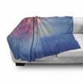 thumbnail image 3 of Flower Soft Flannel Fleece Blanket, Sakura Branches Hangs down from Tree Branch Dramatic Night Oriental Plant Image Art, Cozy Plush for Indoor and Outdoor Use, 50" x 70", Pink Blue, by Ambesonne, 3 of 6