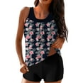 thumbnail image 2 of Womens Tankini Plus Size Women's Tankini Bathing Suits Conservative One Piece Sleeveless Swim Tank Top with Shorts Ladies Floral Print Sport Swimwear, 2 of 7