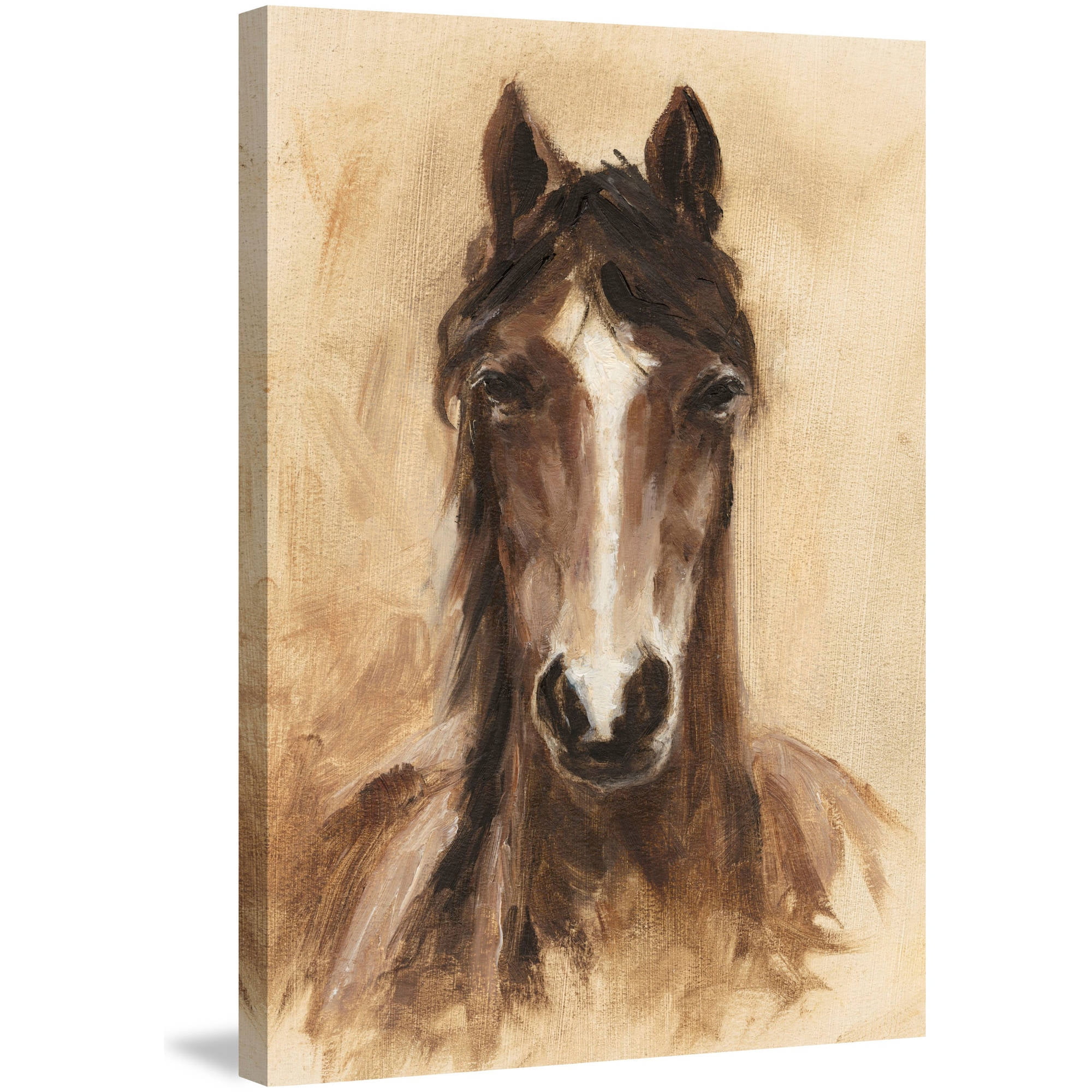 Marmont Hill "Shaded Horse" Painting Print on Wrapped Canvas