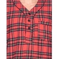 thumbnail image 3 of Ashford & Brooks Mens Flannel Plaid Long Sleep Shirt Henley Nightshirt, 3 of 5
