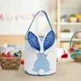 thumbnail image 5 of Dmlowu Easter Basket, Easter Bunny Baskets with Handle, Gifts Tote Bags Egg Hunt Basket for Kids, Boys, Girls, Toddler, Babies, Infant (Blue), 5 of 6