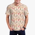 thumbnail image 5 of Wukai Retro Autum Mushrooms Men’s Polo Shirts,Quick-Dry Athletic Shirt,Classic Fit Shirts-, 5 of 8