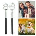 thumbnail image 3 of Unique Bargains 2 Pcs Extendable Animal Claw Stainless Steel Back Scratcher for Men and Women Black, 3 of 6