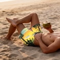 thumbnail image 3 of Swimming Shorts Men Hawaiian Swim Trunks, Board Shorts Mens Hawaiian Print Swimming Trunks with Pockets Holiday Beach Surfing Boardshorts Summer Casual Elastic Waist Half Pants Beachwear, 3 of 7