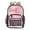 Pink Background with Hearts, variant on PVC Transparent Backpacks Clear Backpack for Travel and Outings Hearts and String Garland
