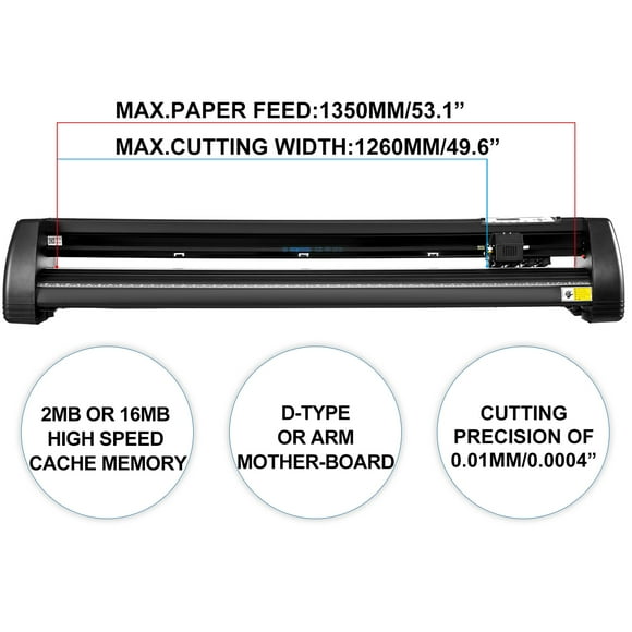 Máquina Cortadora de Vinilo 1,350 mm Plotter de Corte de Vinilo con Control Digital