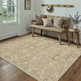 thumbnail image 6 of BERTHMEER 5'x7' Area Rugs for Living Room Vintage Brown Rugs for Bedroom Kitchen Non Slip Washable Carpets Oriental Distressed Home Office Dorm Dining Room Traditional Distressed Throw Rugs, 6 of 8