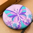 thumbnail image 2 of Round Meditation Cushion, 22" Dutch Velvet Floor Pillow with PP Cotton Filling for Yoga, Zen, Reading, and Floor Seating, Spring Butterfly Print, 2 of 5