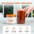 thumbnail image 4 of The Genius Brand Genius Brilliant Brew - Natural Coffee Substitute for Clear Thinking, Energy & Immune Support - No Crash or Jitters - Powered by Nootropics - Non-GMO - 30 Servings - Sweet Cocoa, 4 of 8