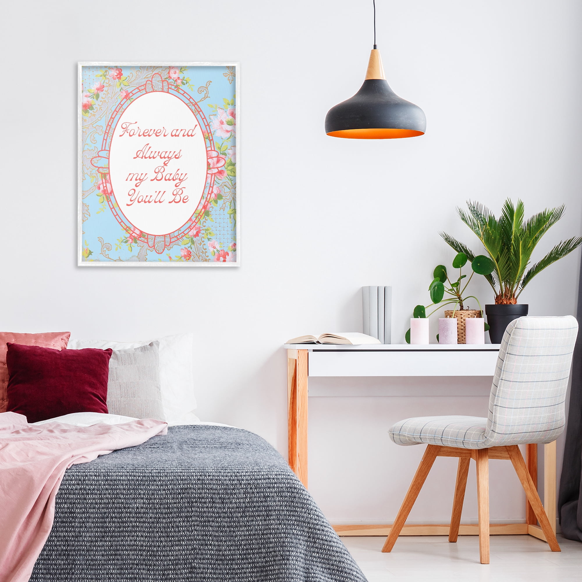 Stupell Industries Forever And Always My Baby White Framed Giclee Art, design by Lil' Rue