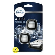 Febreze AUTO Air Freshener Vent Clip Platinum Ice Scent, .07 oz Car Vent Clip, Pack of 2
