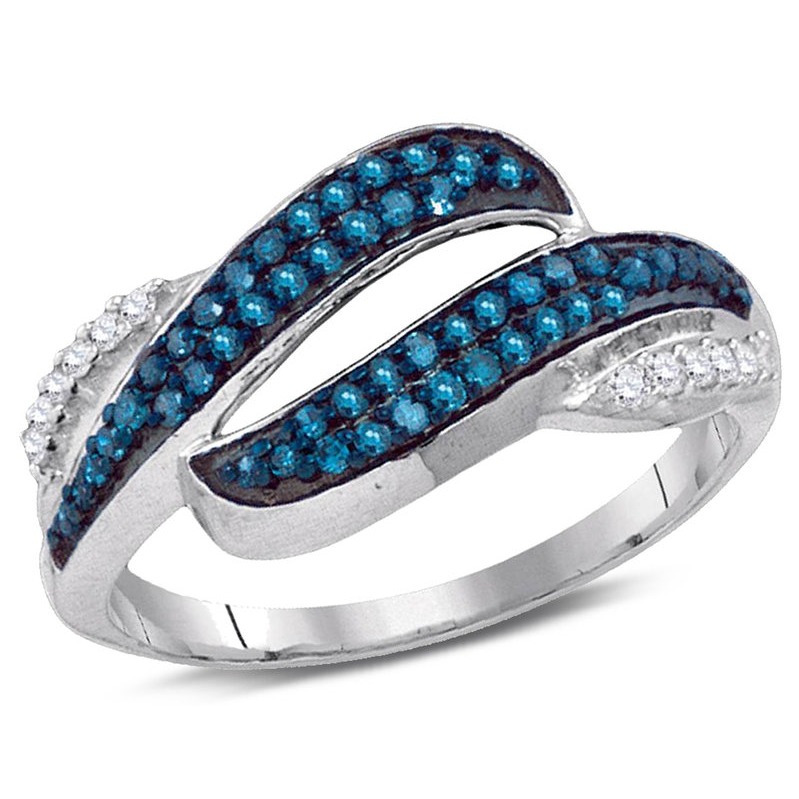 blue diamond bypass ring