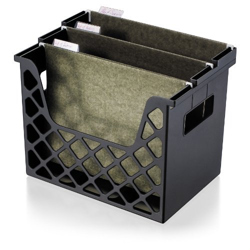 Officemate Recycled Desktop File Organizer, Black, 1 Organizer (26162