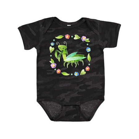 

Inktastic Praying Mantis with Flowers and Leaves Gift Baby Boy or Baby Girl Bodysuit
