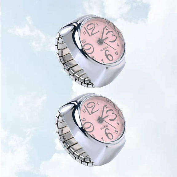 ULTNICE 2Set Fashion Quartz Watch in Pink for Friends with Time Display for Benefits