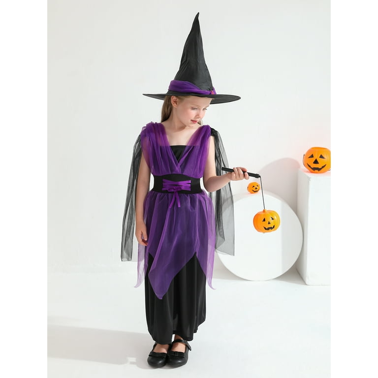white christmas dresses Kid Witch Costume, PDF Template main image 1