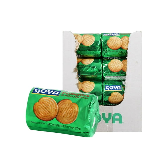 Goya Palmerita Cookies • 32 Packs • 3 oz EACH (85 g) • Total 96 oz • Classic Puffy Palm Cookies • Coffee / Tea / Dessert / Snack BULK BOX