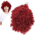 thumbnail image 4 of Curly Wavy Wigs Women Female Synthetic Hair Burgundy Wigs for Party Cosplay, 4 of 5