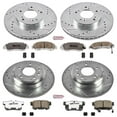 thumbnail image 3 of PowerStop Front and Rear Z26 Street Warrior Carbon-Fiber Ceramic Brake Pad and Drilled and Slotted Rotor Kit Fits: ACURA HONDA ISUZU Select Models K705-26, 3 of 9