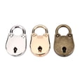 thumbnail image 1 of Metal Padlock, 3Pcs Set Antique Padlock Skeleton Key Notebook Locks Silver Gold Bronze, Collectible , Sturdy Metal, for Notebook, 1 of 7