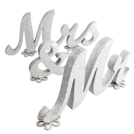 Masteelf Wooden Sign with Easel Stand for Wedding Decor Bride and Groom