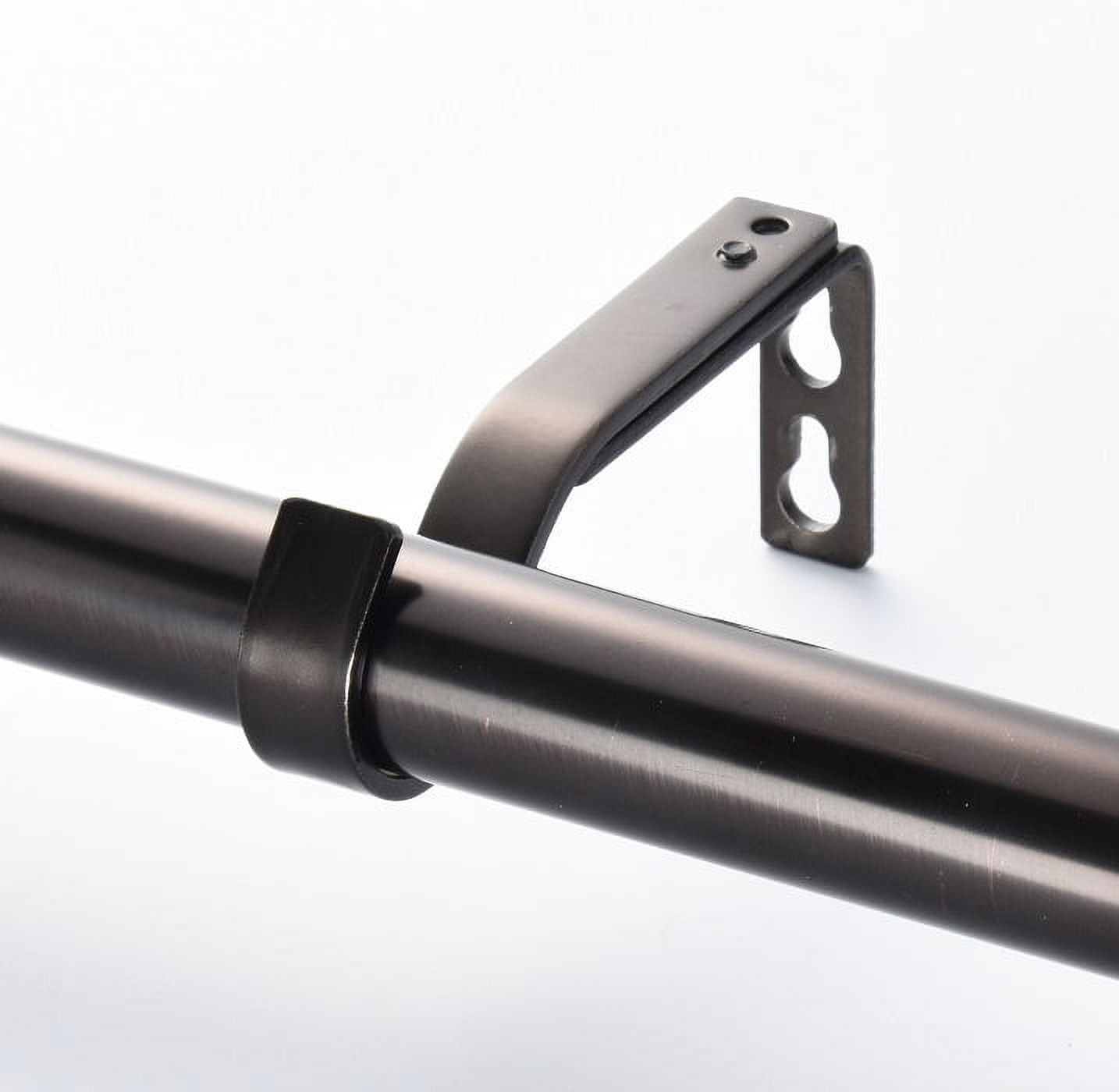 Lumi 0.75" Bronze Adjustable Single Curtain Rods , 36" - 66"