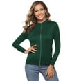 thumbnail image 4 of Aibrou Womens Zip Up Long Sleeve Open Front Knit Cardigan Sweater, 4 of 10