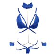 thumbnail image 2 of Gibobby Lencería sexy para mujer Ropa Interior Divertida para Mujer, Escote En V Profundo, Encaje Sexy, Vestido Transparente, Vestido para Conjuntos De Lencería(Azul, M), 2 of 5