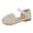 j-White88, variant on LIIPEE Girls Sandals Casual Summer Solid Color Flat Bottom Hollow Out Beach Sandals Toddler Fashion Ankle Strap Shoes Vacation Cute Comfortable Breathable Soft Sole Daily Footwear,Khaki,5.5-6 Years