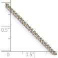 thumbnail image 4 of Avariah Diamonds Solid 14K Yellow Gold 1.7mm Rhodium-plated Spiga Chain - 18"- Made In Italy, 4 of 8