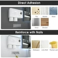 thumbnail image 4 of Toothbrush Holder for Bathroom Cups Toothbrush Holder Wall Mounted with Toothpaste Dispenser Large Capacity Tray Cosmetic Drawer Bathroom Storage & Bathroom Organizer, 4 of 8