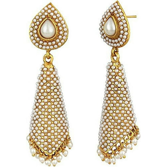 Crunchy Fashion Traditional Indian Jewelry Stylish Fancy Party Wear Jhumki Jhumka Earrings for Women