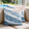 thumbnail image 2 of Pillow Covers 20x20 Set of 2, Summer Ocean Square Throw Pillow Covers for Couch/Sofa/Living Room, Coastal Sea Waves Beach Ombre Blue Decorative Soft Pillowcases for Couch Throw Pillows, 2 of 9