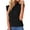 Black, variant on Women's Fashion Solid Color Casual Sleeveless Pleated Top for Minimalist Everyday and Summer Wear,Red,S