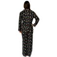 thumbnail image 2 of Leisureland Women's Mustache Print Cotton Flannel Pajama Set, 2 of 3