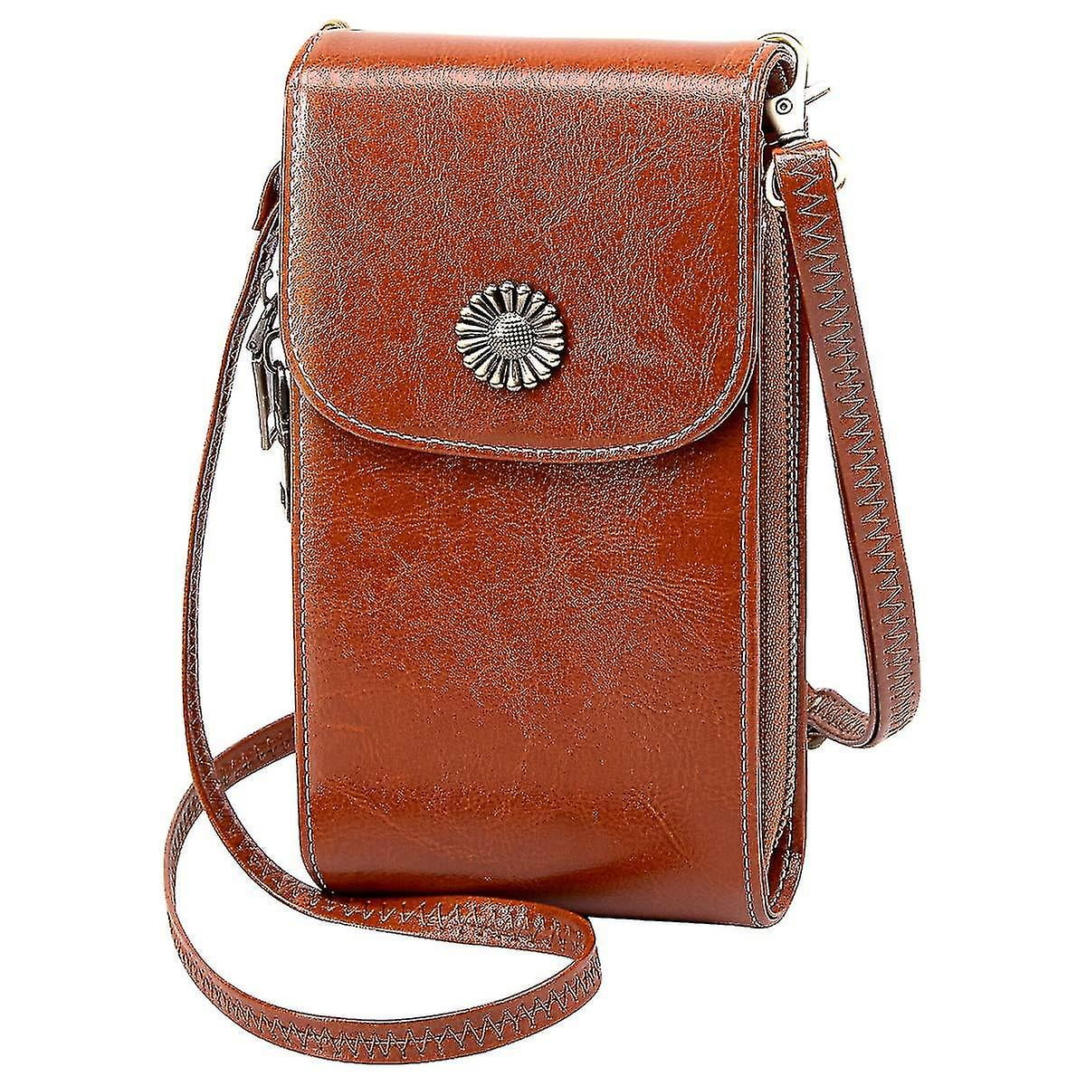 Women Crossbody Phone Bag With 5 Card Slots Genuine Leather Phone Bags For Womens Ladies Walmart