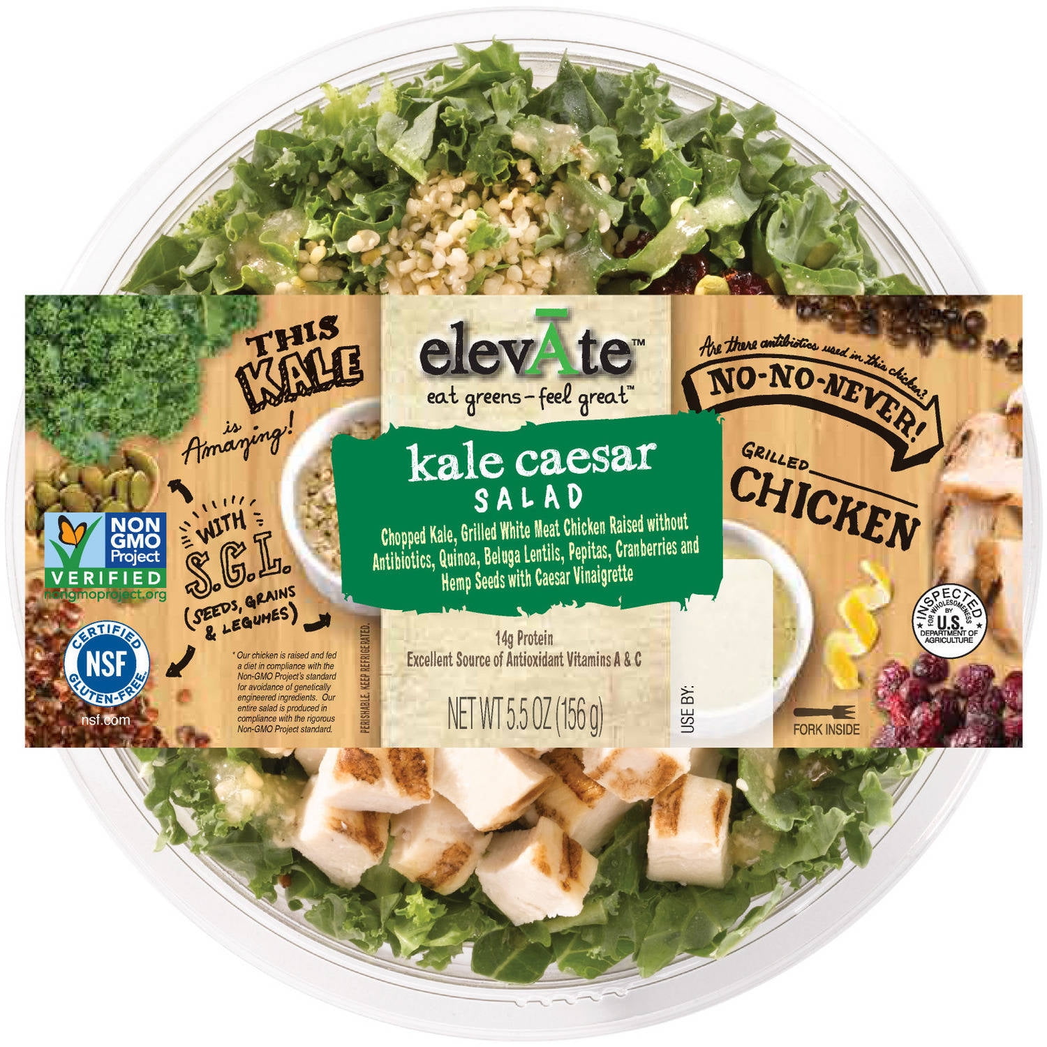 elevAte Kale Caesar Salad, 5.5oz