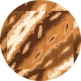 thumbnail image 1 of Ahgly Company Indoor Round Abstract Orange Modern Area Rugs, 4' Round, 1 of 4