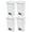 White, variant on Sterilite 11.9 Gal Rectangle Step On Trash Kitchen Wastebasket, (4 Pack)