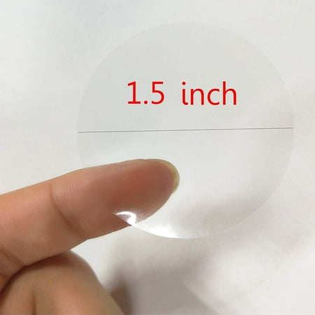 Clear Retail Package Envelope Seals 1.5 inch Round Circle Clear Wafer Seals Stickers Labels 500 pack