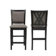 thumbnail image 4 of New Classic Furniture Potomac Solid Wood Counter Chair in Black (Set of 2), 4 of 7