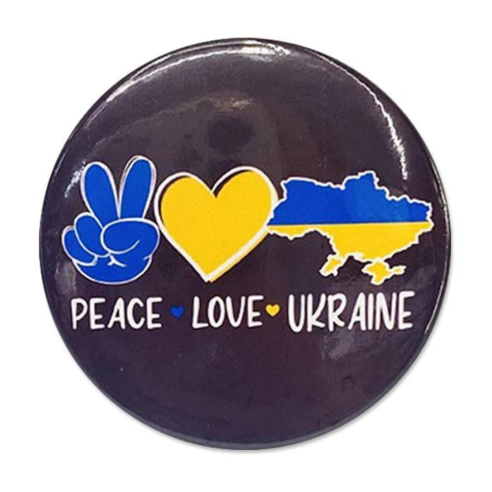 Wmool Ukraine Badge Ukrainian Flag Pin Baed Badge 44mm Brooch