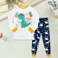 thumbnail image 2 of Hessimy Toddler Boys Girls Spring Summer 2Pcs Long Sleeve Pullover Tops Soft Casual Pants Sweatsuit Set, Pullover Casual Set(Yellow,2-3 Years), 2 of 5